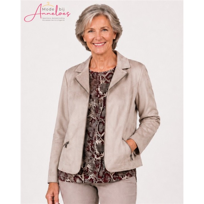 Barbara Lebek blazer suedine 15862062 Grege